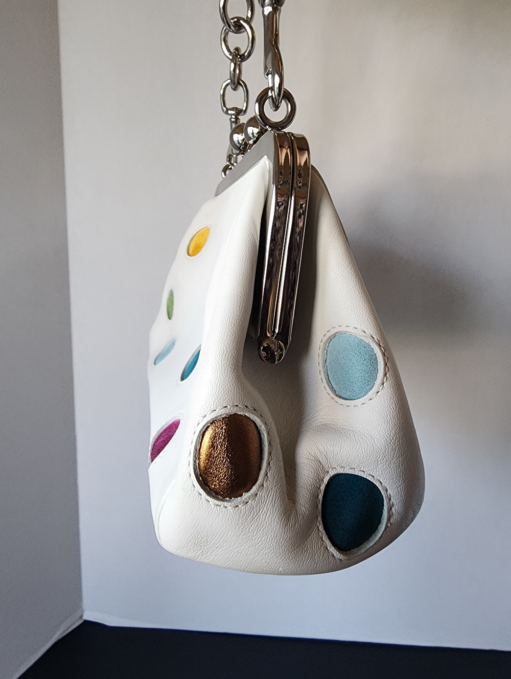 Coach RARE Vintage Special Edition Polka Dot Framed Kisslock Mini Bag, EUC, 2005 - Picture 4 of 14